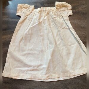 Vintage Girl Doll Dress Cream Cotton